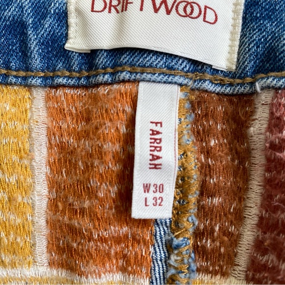 DRIFTWOOD Blue Flare Jeans with Multicolor Sunburst Waist - Picture 13 of 15